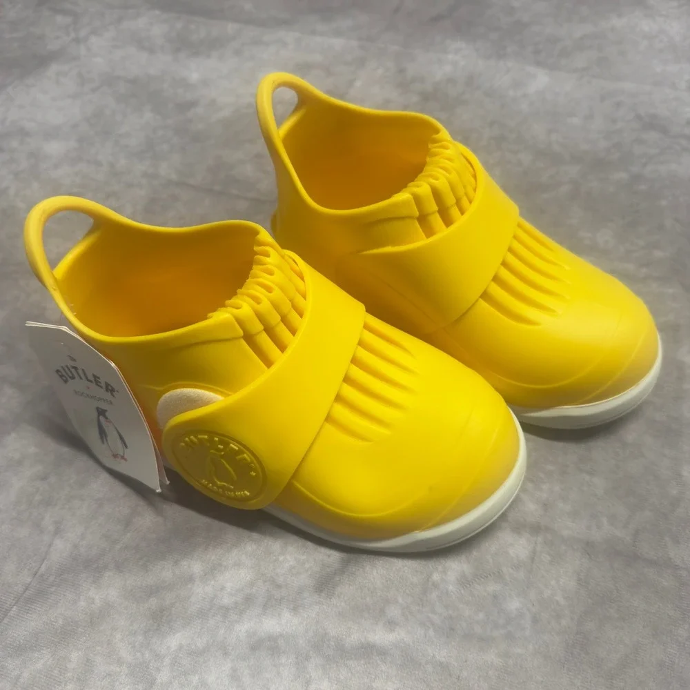 Butler Rockhopper Kids Yellow Waterproof Overshoes Boots Size 11-13 Made in USA